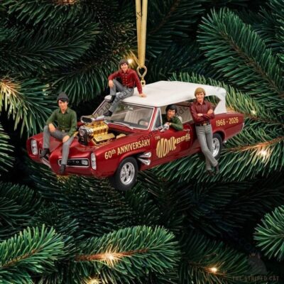 The Monkees 60th Anniversary Monkeemobile Pontiac GTO Christmas Ornament