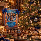 The Odyssey 24-day Greek mythology advent calendar with decorative ornaments.