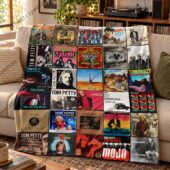 Tom Petty and the Heartbreakers album cover collage fleece throw blanket