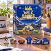 UCLA Bruins 24-day advent calendar with team-themed sports memorabilia miniatures