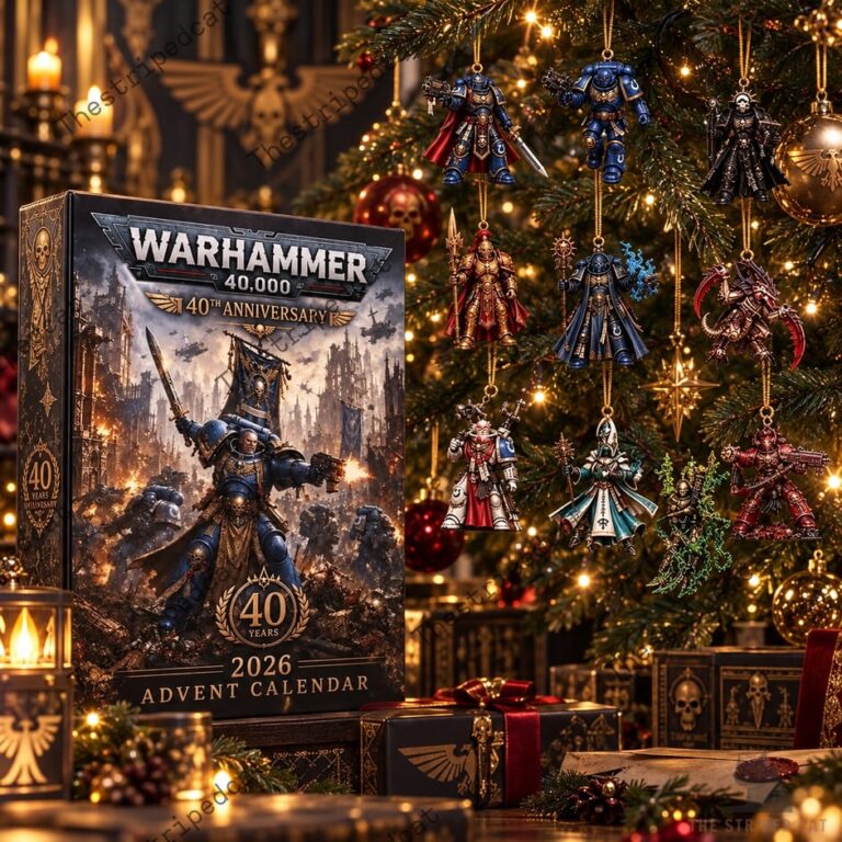Warhammer 40,000 40th Anniversary 2026 Advent Calendar with miniature ornaments